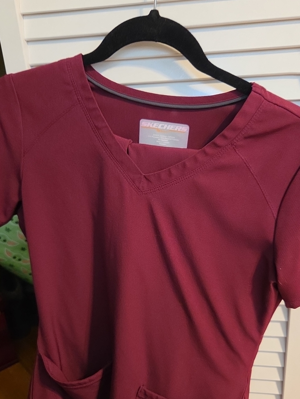 Maroon/Wine Colored Scrubs Top And Bottoms